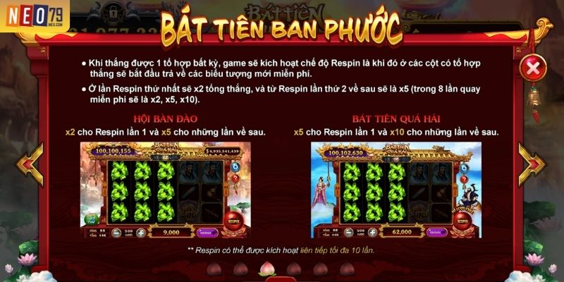 Bát Tiên Ban Phước gia tăng hệ số theo chuỗi Respin