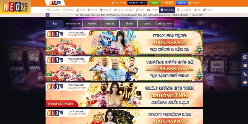 Code NEO79 được phân loại theo từng nhóm người chơi cụ thể