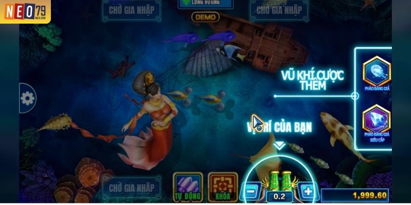 Gameplay bắn cá Dragon Fishing NEO79 trên bàn chơi đại dương
