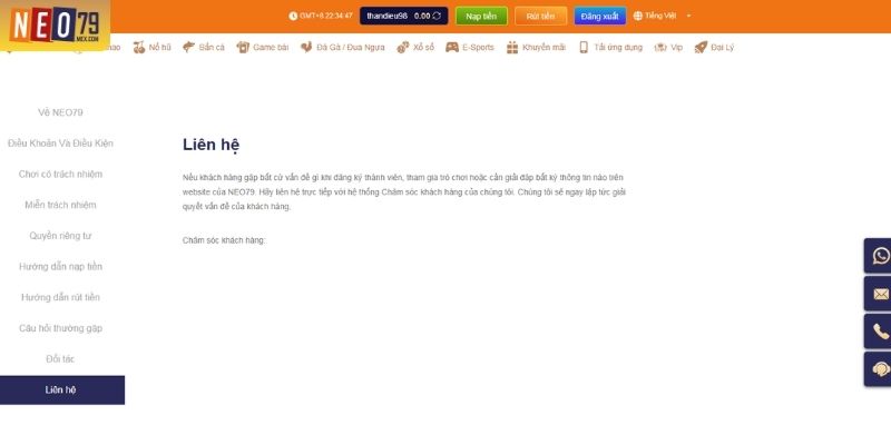 Liên hệ đến NEO79 sớm giúp giải quyết sự cố hiệu quả